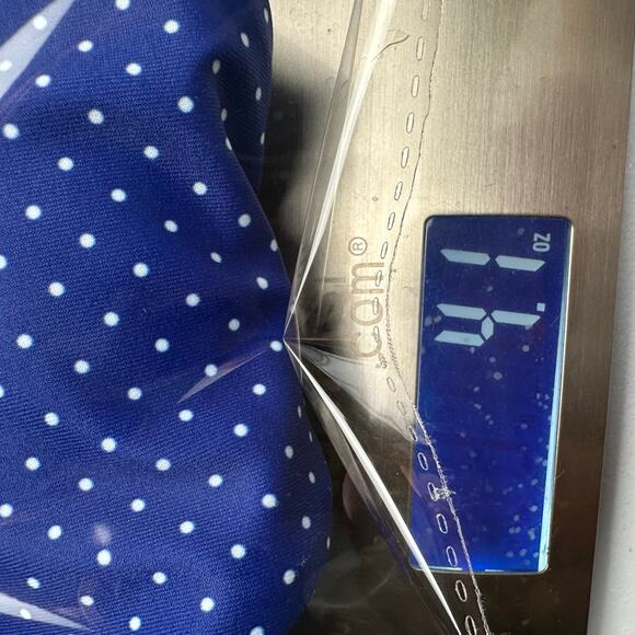 Wilo Sports Bra Women Extra Small Blue White Polka Dot Contour Padded Gym Active - Picture 11 of 11